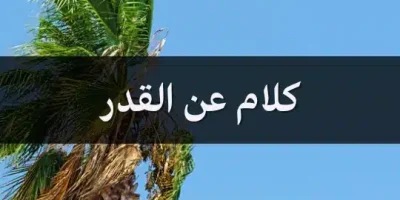 كلام عن القدر