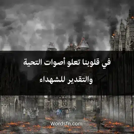 في قلوبنا تعلو أصوات التحية والتقدير للشهداء