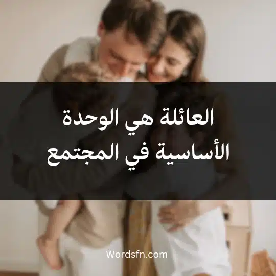 العائلة هي الوحدة الأساسية في المجتمع