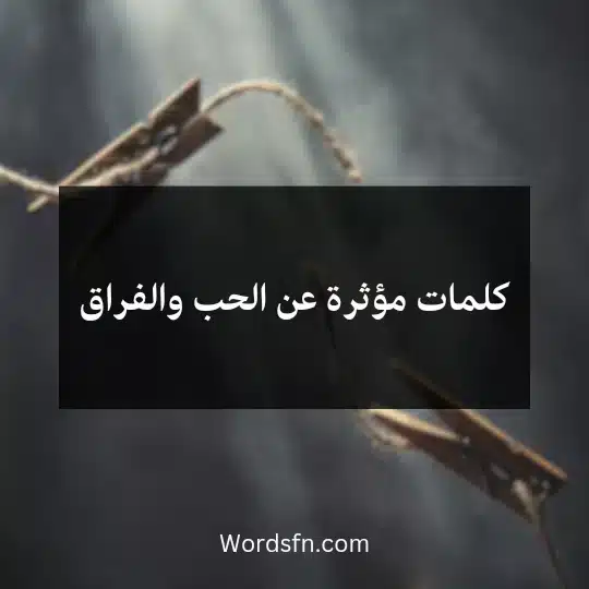 كلمات مؤثرة عن الحب والفراق