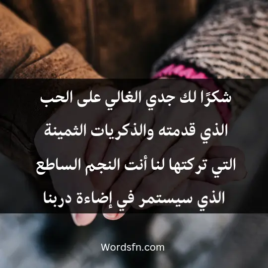 شكرًا لك، جدي الغالي، على الحب الذي قدمته والذكريات الثمينة التي تركتها لنا. أنت النجم الساطع الذي سيستمر في إضاءة دربنا