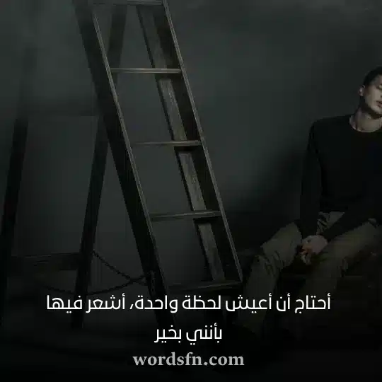 أحتاج أن أعيش لحظة واحدة أشعر فيها بأنني بخير - فن العبارات أحتاج أن أعيش لحظة واحدة أشعر فيها بأنني بخير حالات واتس قصيرة