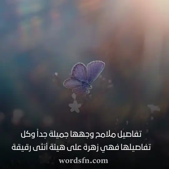 تفاصيل ملامح وجهها جميلة جداً وكل تفاصيلها فهي زهرة على هيئة أنثى رقيقة - فن العبارات تفاصيل ملامح وجهها جميلة جداً وكل تفاصيلها فهي زهرة على هيئة أنثى رقيقة حب رومانسيه قويه حالات واتس