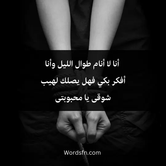 أنا لا أنام طوال الليل وأنا أفكر بكي فهل يصلك لهيب شوقى يا محبوبتى