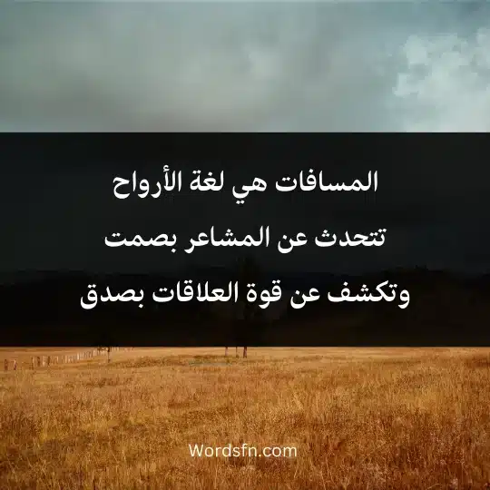 المسافات هي لغة الأرواح
تتحدث عن المشاعر بصمت وتكشف عن قوة العلاقات بصدق