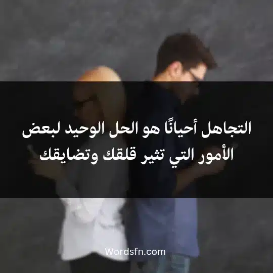 Expressions-about-ignoring1 - فن العبارات التجاهل أحيانًا هو الحل الوحيد لبعض الأمور التي تثير قلقك وتضايقك.