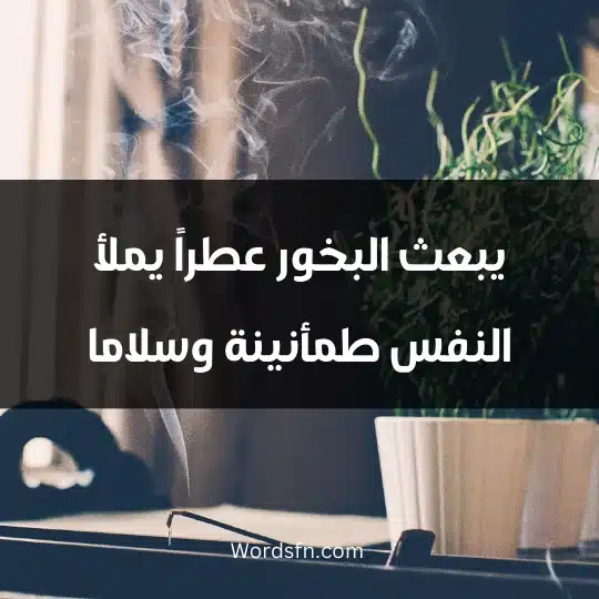 Expressions about incense 2 - فن العبارات يبعث البخور عطراً يملأ النفس طمأنينة وسلاما