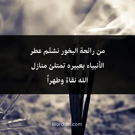 Expressions about incense 4 - فن العبارات من رائحة البخور نشتّم عطر الأنبياء بعبيره تمتلئ منازل الله نقاءً وطهراً