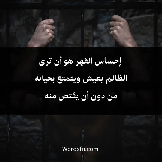 Expressions about injustice and oppression 2 - فن العبارات إحساس القهر هو أن ترى الظالم يعيش ويتمتع بحياته من دون أن يقتص منه