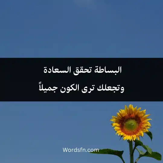 البساطة تحقق السعادة وتجعلك ترى الكون جميلاً