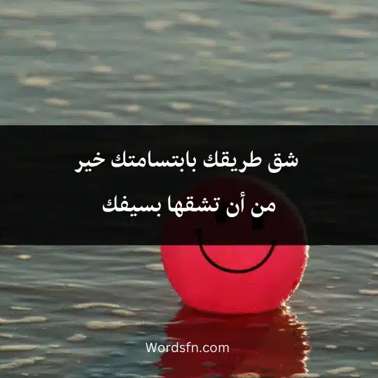  شق طريقك بابتسامتك خير من أن تشقها بسيفك