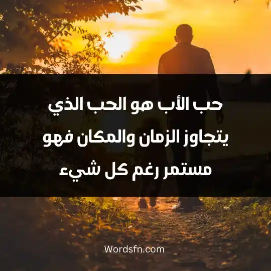 حب الأب هو الحب الذي يتجاوز الزمان والمكان فهو مستمر رغم كل شيء