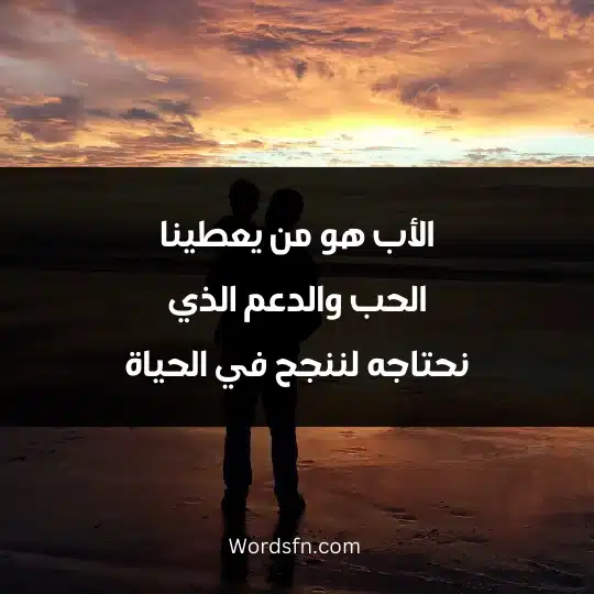 الأب هو من يعطينا الحب والدعم الذي نحتاجه لننجح في الحياة