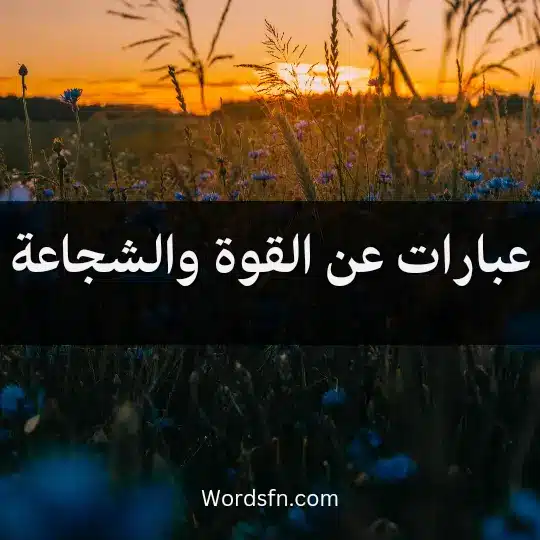 عبارات عن القوة والشجاعة