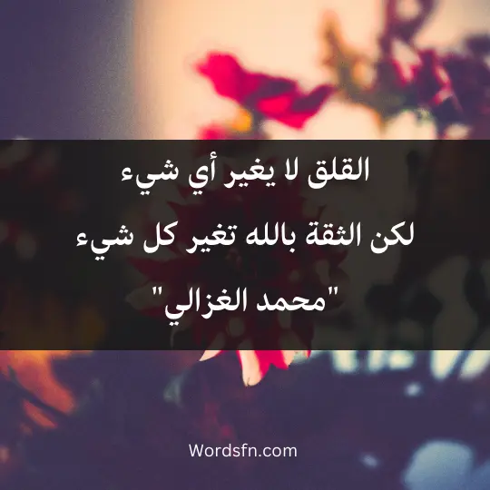 محمد الغزالي: "القلق لا يغير أي شيء, لكن الثقة بالله تغير كل شيء