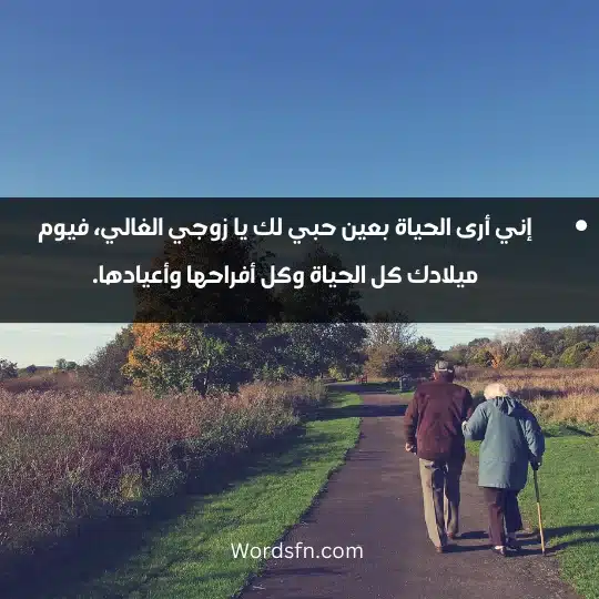 Husbands birthday cases 4 - فن العبارات إني أرى الحياة بعين حبي لك يا زوجي الغالي، فيوم ميلادك كل الحياة وكل أفراحها وأعيادها.