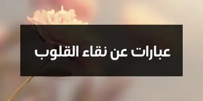 عبارات عن نقاء القلوب