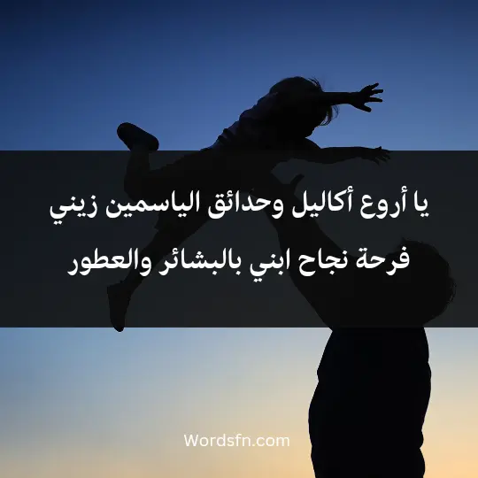 Poetry about my little son2 - فن العبارات يا أروع أكاليل وحدائق الياسمين زيني فرحة نجاح ابني بالبشائر والعطور