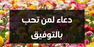 دعاء لمن تحب بالتوفيق