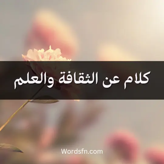 كلام عن الثقافة والعلم