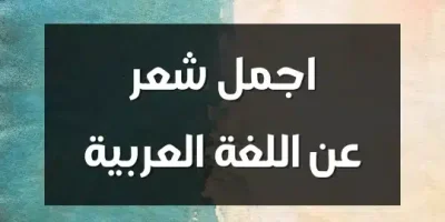 اجمل شعر عن اللغة العربية
