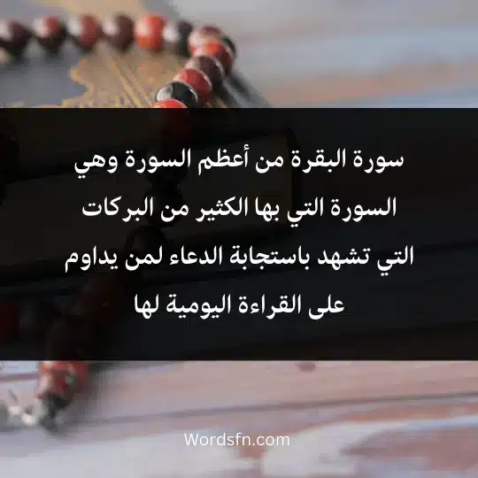 سورة البقرة من أعظم السورة وهي السورة التي بها الكثير من البركات التي تشهد باستجابة الدعاء لمن يداوم على القراءة اليومية لها
