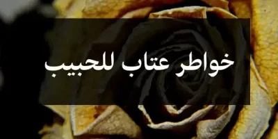 خواطر عتاب للحبيب