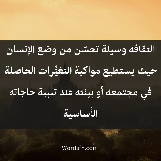 وسيلة تحسّن من وضع الإنسان، حيث يستطيع مواكبة التغيُّرات الحاصلة في مجتمعه أو بيئته عند تلبية حاجاته الأساسية