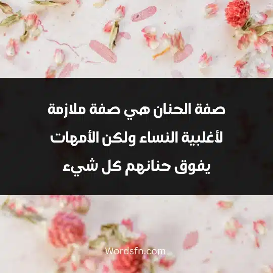 WhatsApp statuses about a caring mother 4 - فن العبارات صفة الحنان هي صفة ملازمة لأغلبية النساء ولكن الأمهات يفوق حنانهم كل شيء