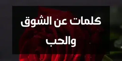 كلمات عن الشوق والحب