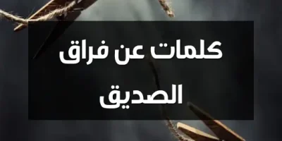 كلمات عن فراق الصديق