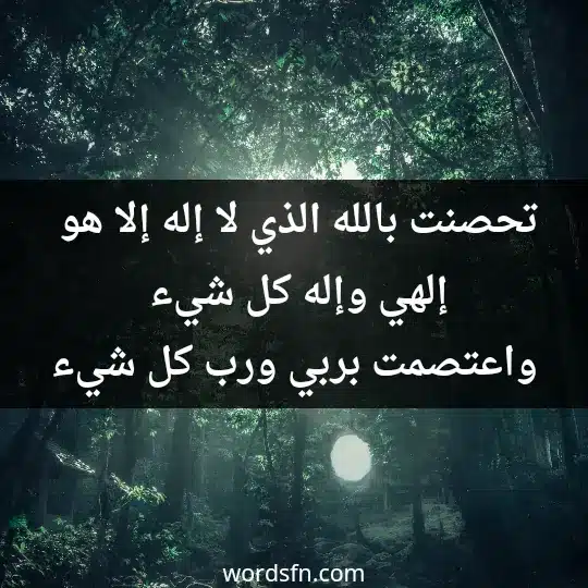 A prayer about the evil eye and envy 3 - فن العبارات تحصنت بالله الذي لا إله إلا هو، إلهي وإله كل شيء، واعتصمت بربي ورب كل شيء