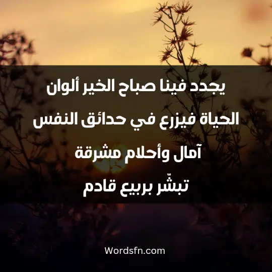 Beautiful words good morning3 - فن العبارات يجدد فينا صباح الخير ألوان الحياة، فيزرع في حدائق النفس آمال وأحلام مشرقة تبشّر بربيع قادم
