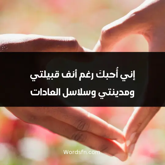 إني أُحبكَ رغم أنف قبيلتي ومدينتي وسلاسل العادات