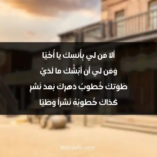 Poems of Abu Al-Atahiya 2 - فن العبارات أَلا مَن لي بِأُنسِكَ يا أُخَيّا وَمَن لي أَن أَبُشَّكَ ما لَدَيَّ طَوَتكَ خُطوبُ دَهرِكَ بَعدَ نَشرٍ كَذاكَ خُطوبُهُ نَشراً وَطَيّا