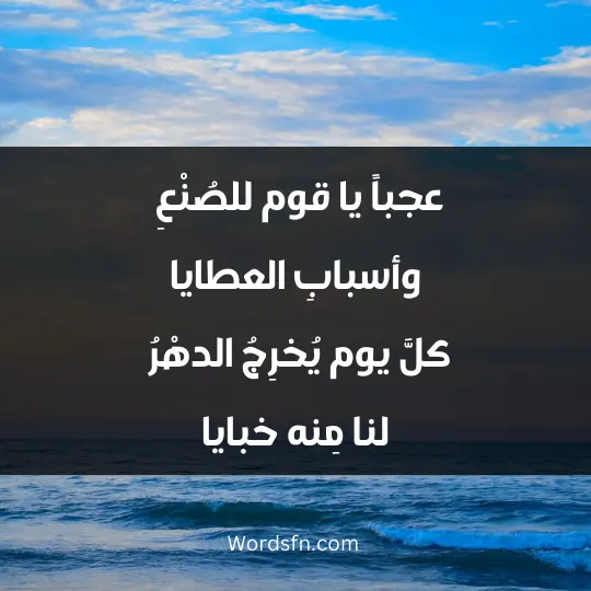 Poems of Ibn Rumi 1 - فن العبارات عجباً يا قوم للصُنْ عِ وأسبابِ العطايا كلَّ يوم يُخرِجُ الدهْ رُ لنا مِنه خبايا