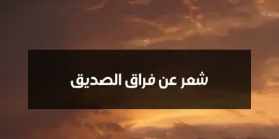 شعر عن فراق الصديق