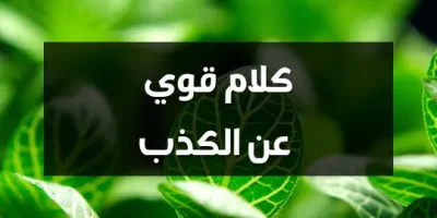 كلام قوي عن الكذب