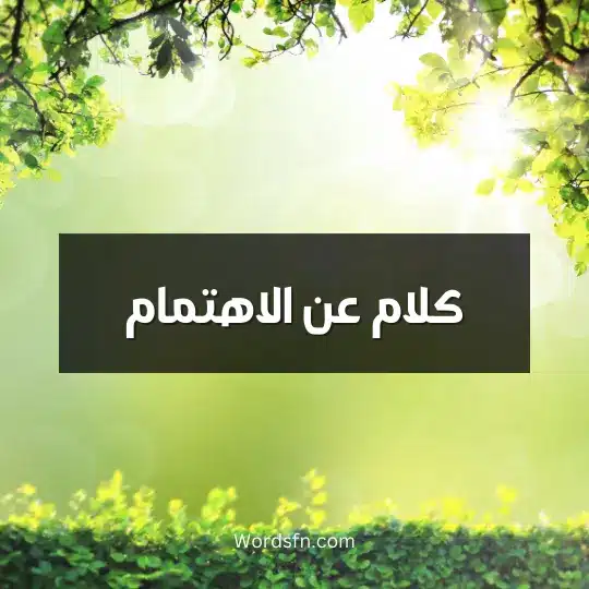 كلام عن الاهتمام والحب