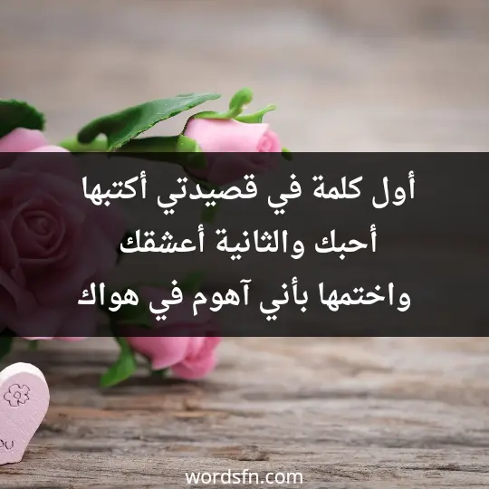 The most beautiful WhatsApp statuses about love 3 - فن العبارات أول كلمة في قصيدتي أكتبها أحبك والثانية أعشقك واختمها بأني آهوم في هواك