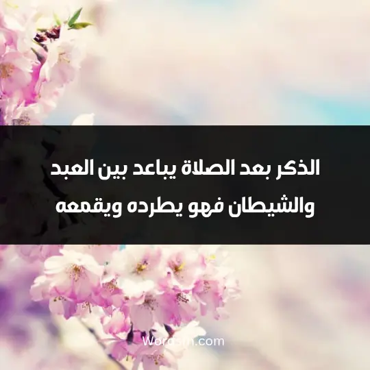 The virtue of remembrance after prayer2 - فن العبارات الذكر بعد الصلاة يباعد بين العبد والشيطان؛ فهو يطرده ويقمعه