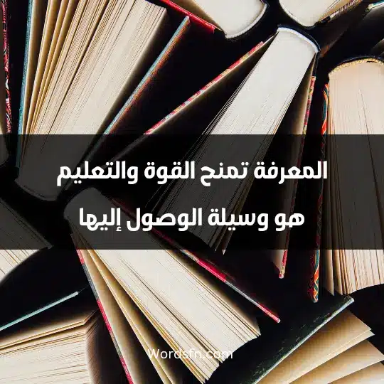المعرفة تمنح القوة، والتعليم هو وسيلة الوصول إليها