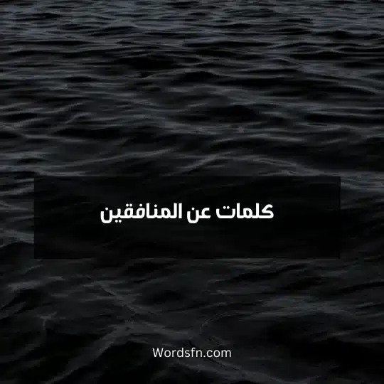 كلمات عن المنافقين