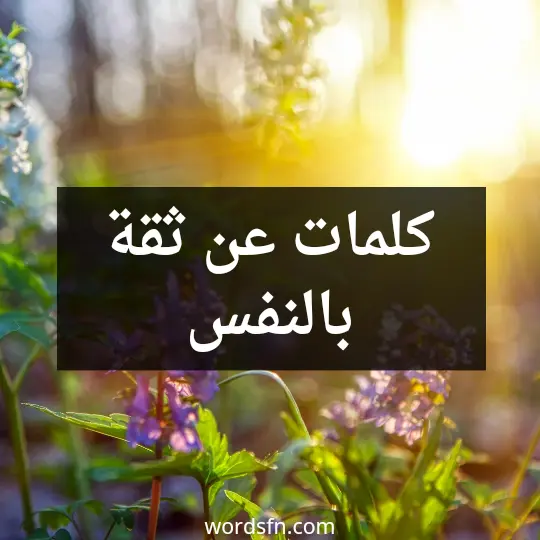 كلمات عن ثقة بالنفس