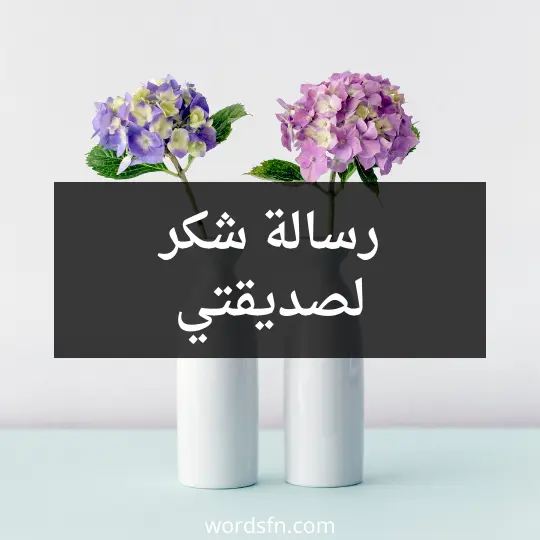 رسالة شكر لصديقتي