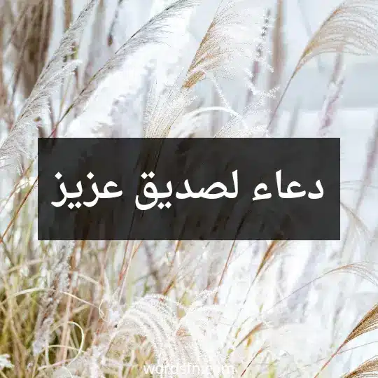 دعاء لصديق عزيز
