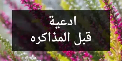 ادعية قبل المذاكره