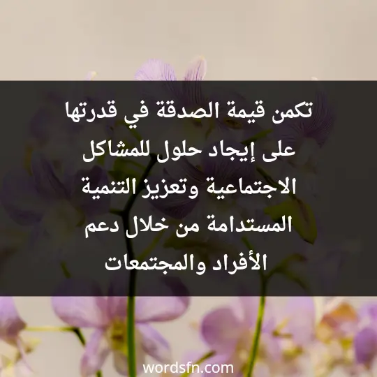 تكمن قيمة الصدقة في قدرتها على إيجاد حلول للمشاكل الاجتماعية وتعزيز التنمية المستدامة من خلال دعم الأفراد والمجتمعات