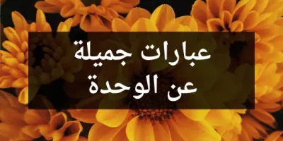 عبارات جميلة عن الوحدة