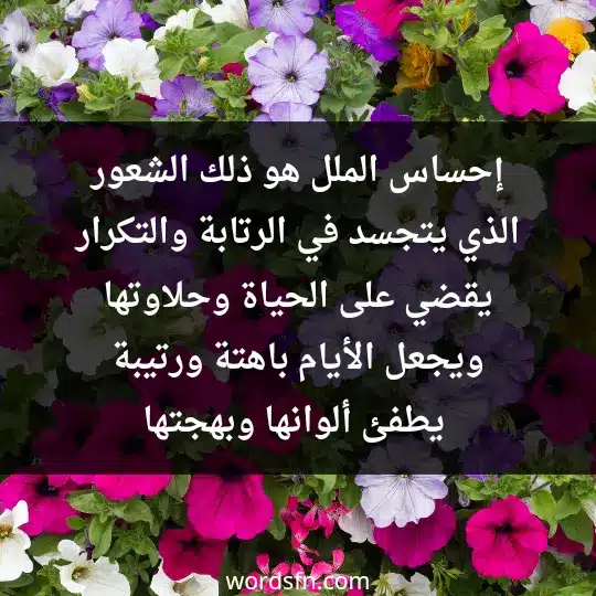 إحساس الملل هو ذلك الشعور الذي يتجسد في الرتابة والتكرار، يقضي على الحياة وحلاوتها، ويجعل الأيام باهتة ورتيبة، يطفئ ألوانها وبهجتها